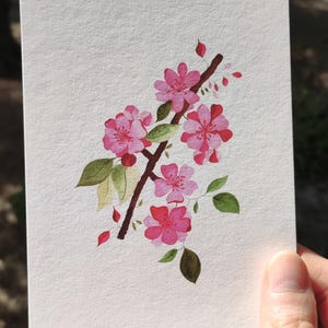 Carte postale Fine Art - Cerisier Amanogawa (A6)