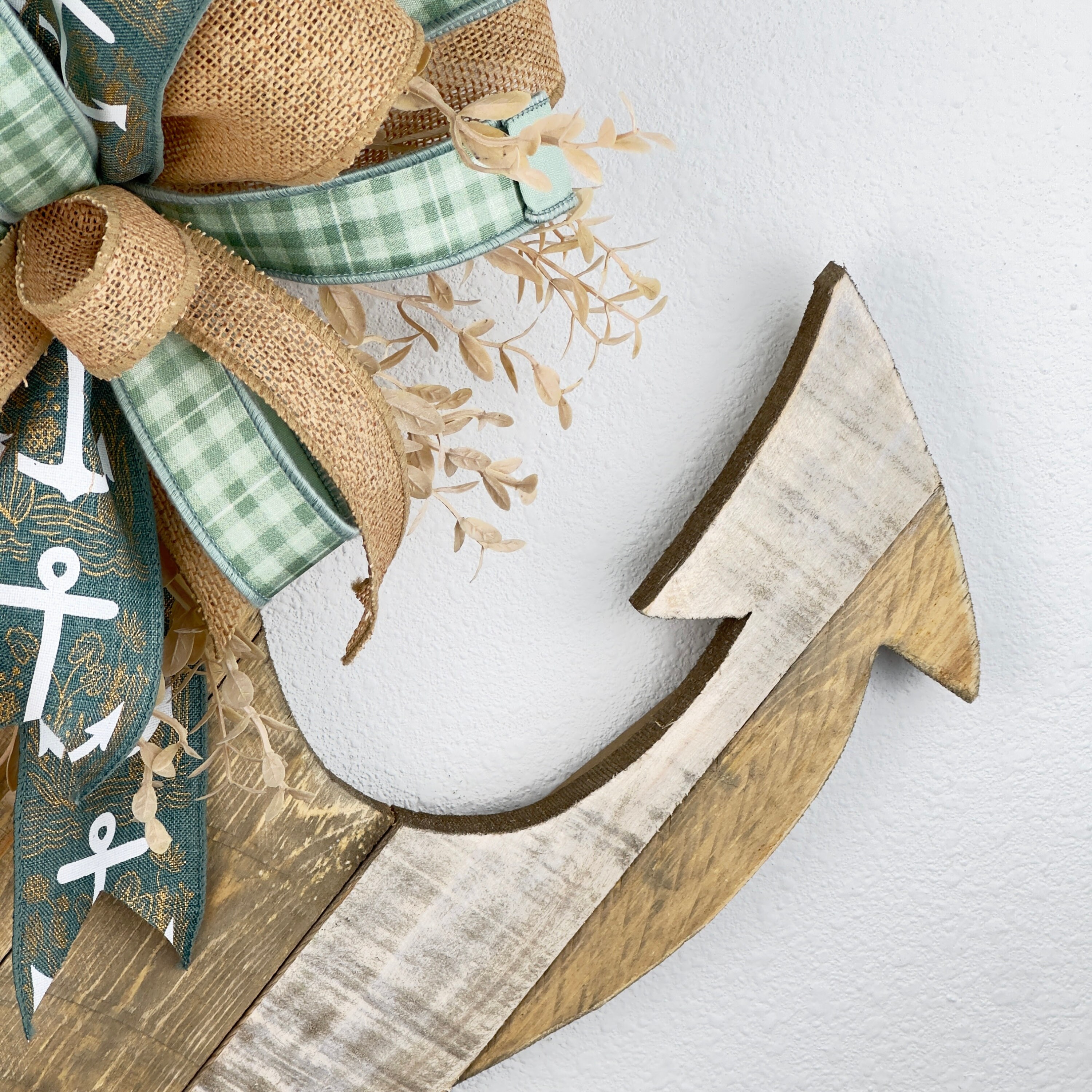 Anchor Decor for Front Door Anchor for Beach House Door Wooden Anchor ...