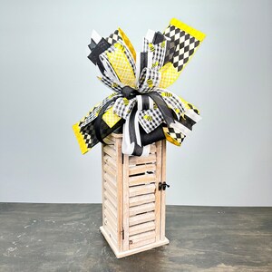 Bumble Bee Wired Ribbon Bow: Summer Decor Accent