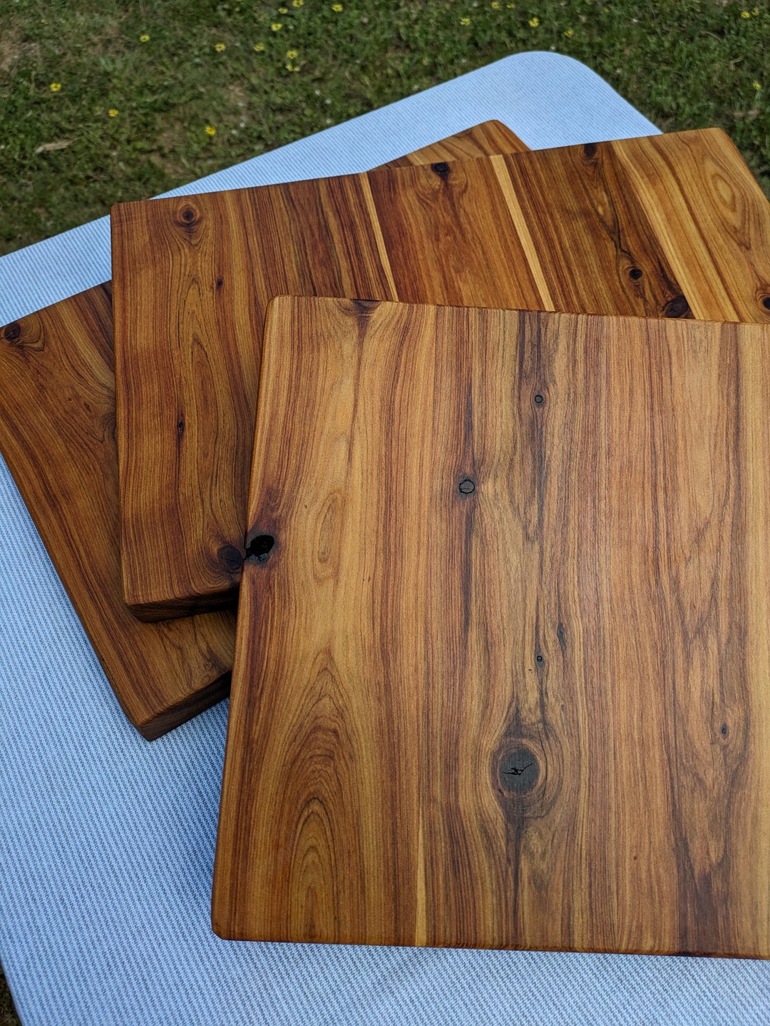 Cypress Chopping Board Rustic Kitchen Accessory Natural Wood Cutting