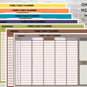 Digital Daily Family Planner for Busy Families Printable - Etsy