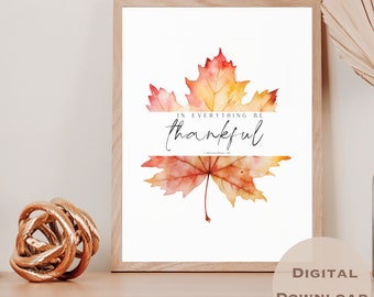 Christian Wall Art Printable For Thanksgiving Home Decor Scripture wall Art Printable Fall Decor Bible Verse Wall Art Nursery Decoration