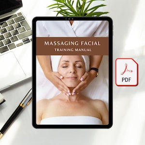 Holistic Facial Training Manual PDF | Printable Beauty Course for Estheticians, Massage Therapists, Spa Educators, Salon Trainers