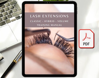 Manual de formación en extensiones de pestañas: clásicas, híbridas y de volumen (PDF)