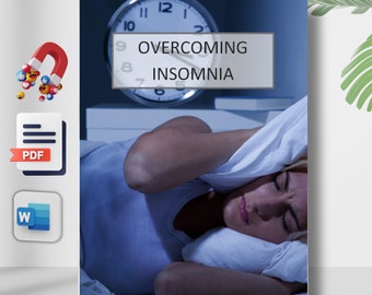 PLR Lead Magnet Overcoming Insomnia Editable Word PDF eBook Life Coaching Tools Coach Guide & Planner Sleeping Better Sleep Well