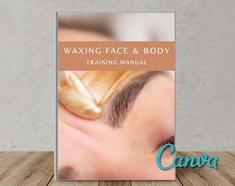 Manual de formación en depilación con cera / Curso editable en Canva para esteticistas (Descarga digital)