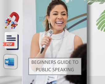 Public Speaking Guide: Editable Word, PDF eBook (PLR)