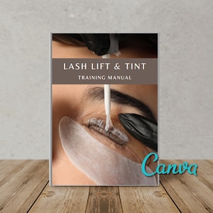 Lash Lift & Tint Editable Canva Training Manual Printable Manual Course Tutorial Education for Beginner Eyelash Perming Ebook