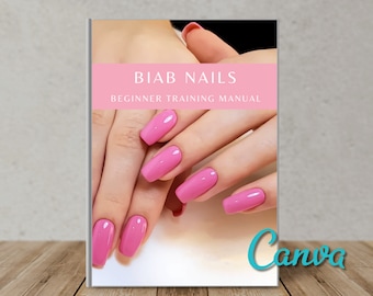 Manual de capacitación de BIAB Nails / Curso editable en Canva (descarga digital)