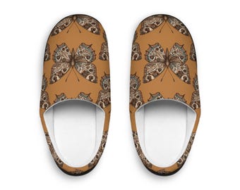 Butterfly Floral Slippers: Women's Cozy Indoor Lounge Shoes