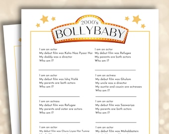 Bollywood Trivia Game, 2000's Nepo Babies Game, Indian Celebrity Game, Printable