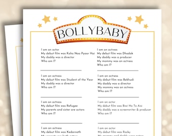 Bollywood Game, Nepo Baby Game, Bollywood Trivia, Indian Celebrity Game, Printable