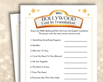 Bollywood Games, 90's Bollywood Trivia, Lost In Translation