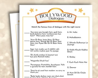 Bollywood Game, Bollywood Trivia, Bollywood Dialogue Game