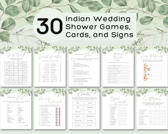 Indian Bridal Shower Games Bundle, Indian Wedding Games, Desi Wedding Games