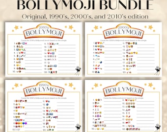 Bollywood Game Bundle, Bollywood Emoji Game, Bollywood Pictionary, BollyMoji