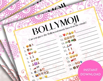 Bollywood Game, Bollywood Trivia, Bollywood Emoji Pictionary, Bollymoji