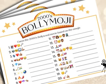 Bollywood Game, 2000’s Bollywood Trivia, Bollywood Emoji Pictionary, BollyMoji