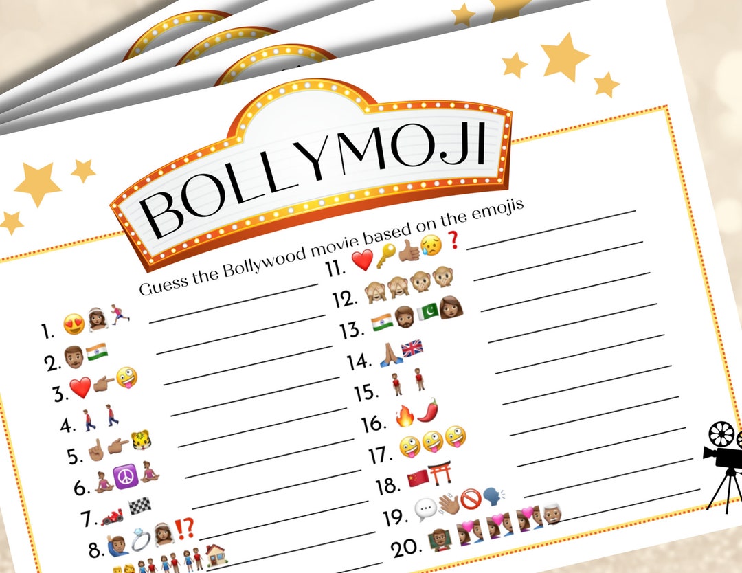 Bollywood Game, Bollywood Trivia, Bollywood Emoji Pictionary, Bollymoji