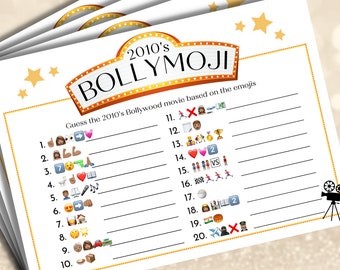 Bollywood Game, 2010’s Bollywood Trivia, Bollywood Emoji Pictionary, BollyMoji