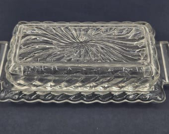 Fostoria Glass Colony Pattern Quarter Pound Covered Butter Dish