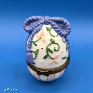 Midwest of Cannon Fall Decorative Egg PHB Trinket Box Easter Spring Hand Painted