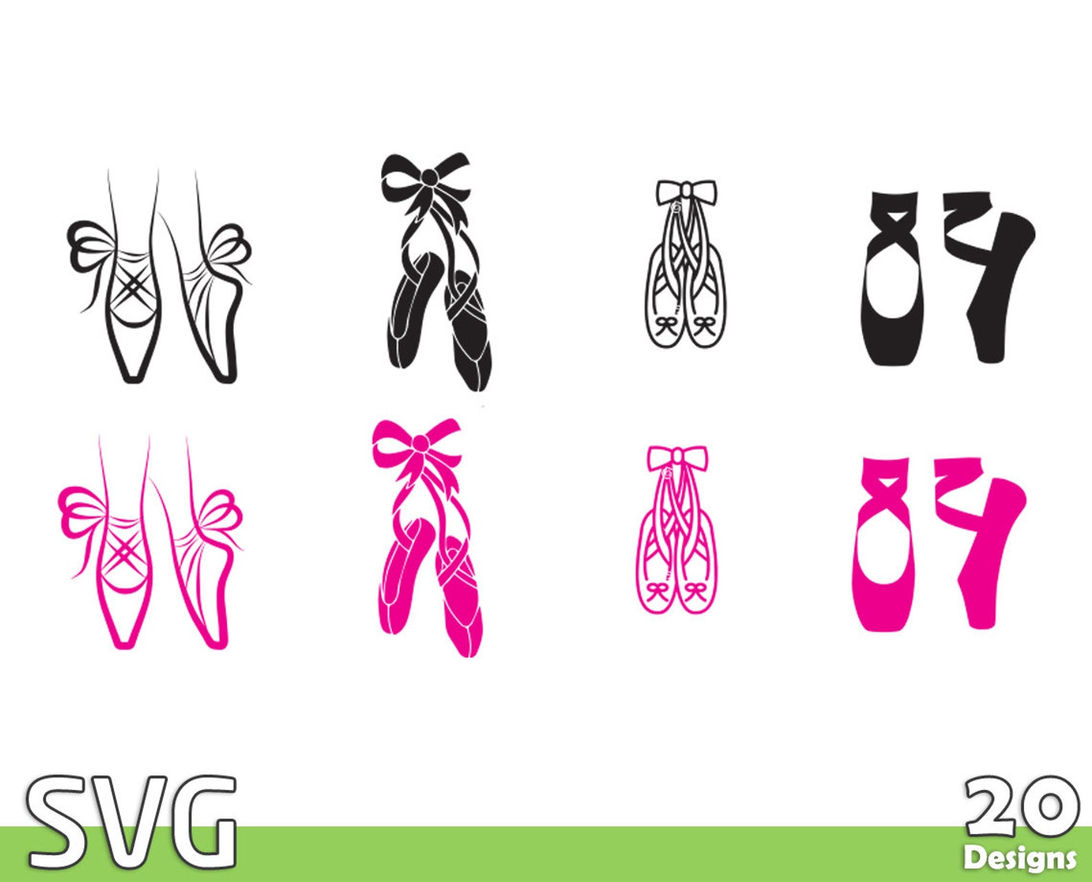 Ballet Shoes SVG Ballet Shoes Bundle SVG Files Ballet Etsy