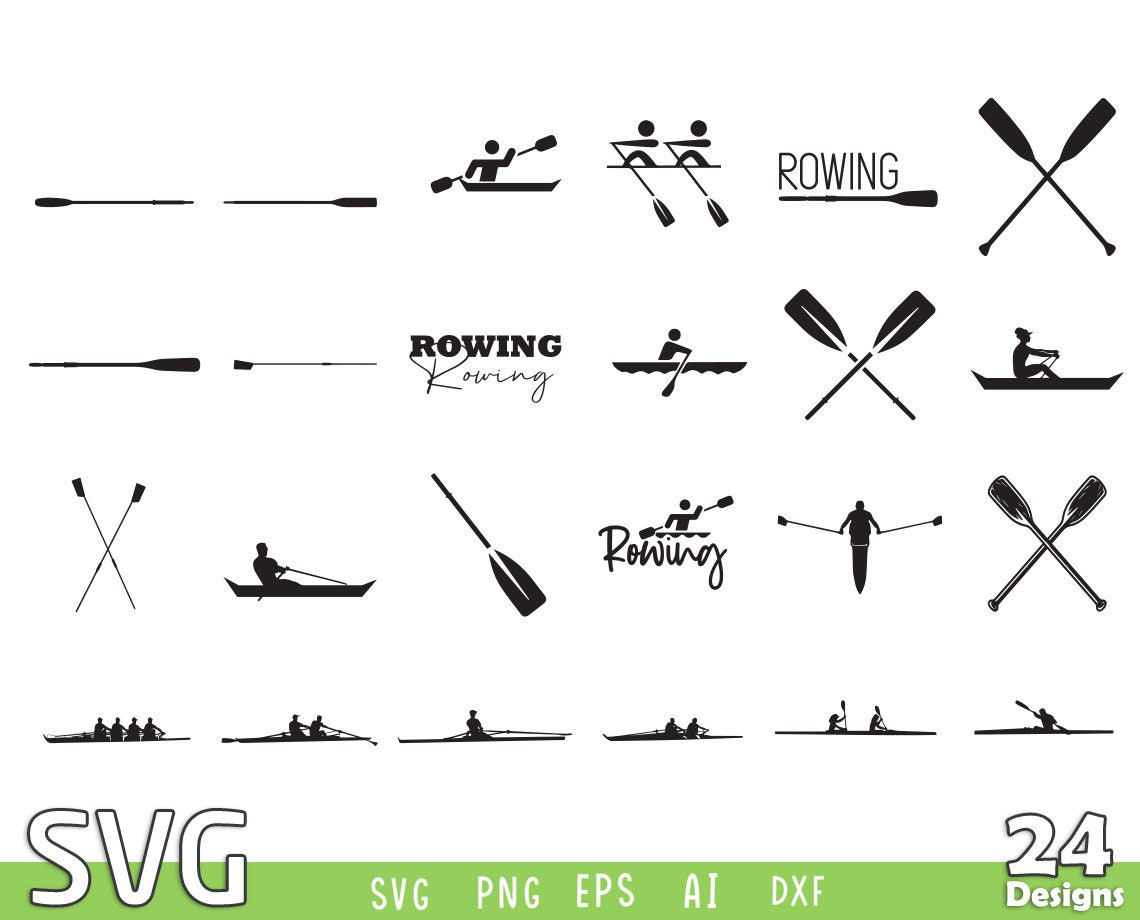 Rowing SVG Rowing Bundle SVG Files Rowing SVG Layered Etsy