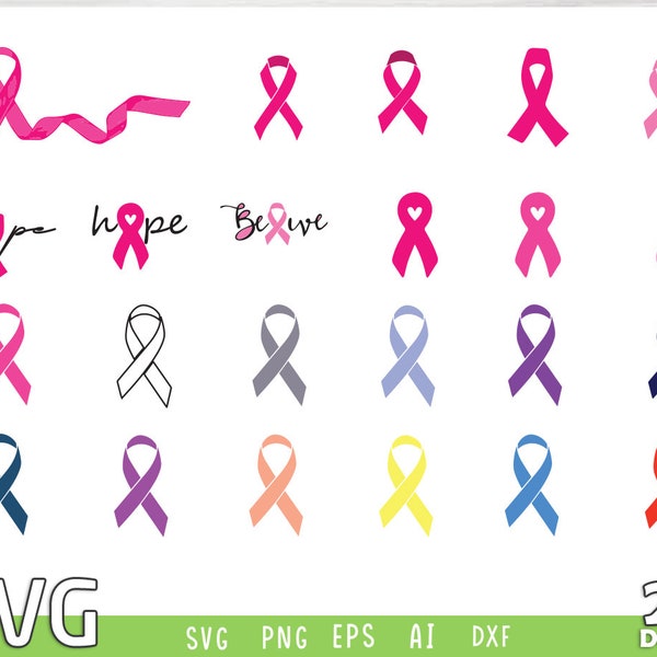 Cancer Ribbon SVG , conceptions de sublimation , cancer du sein svg , cancer du sein , cancer du sein png , survivant du cancer , Téléchargement numérique , nous portons du rose