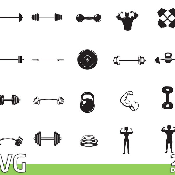 Barbell SVG , Instant Download , Silhouette svg,coach svg,crossfit svg,shirt design,workout svg,weight lifting svg,fitness svg,dumbbell svg