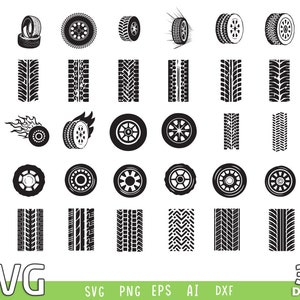 Neumáticos SVG, archivos svg para cricut, huellas de neumáticos svgv, pista de coche svg, neumático de coche svg, archivos de corte de pista de neumáticos, marca de neumático, Mecánico Svg