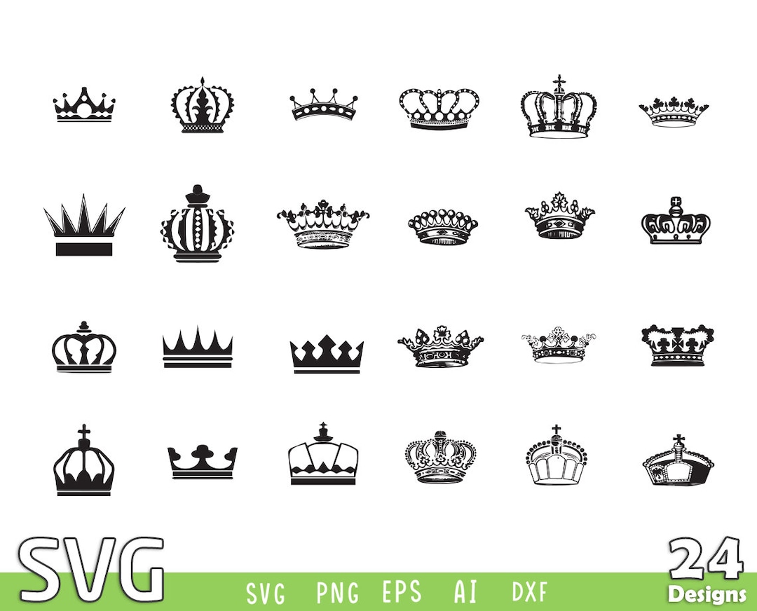 Corona real svg corona svg archivo svg svg para cricut svg - Etsy España