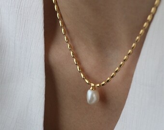 Pearl choker Bridal Wedding Freshwater pearl Vintage pearl necklace Pearl jewelry Statement necklace Minimalist necklace