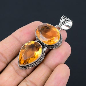 Honey Topaz | Gemstone Handmade 925 Sterling Silver Jewelry Pendant | Gift Pendant | Honey Topaz Pendant | Silver Jewelry Pendant Necklace