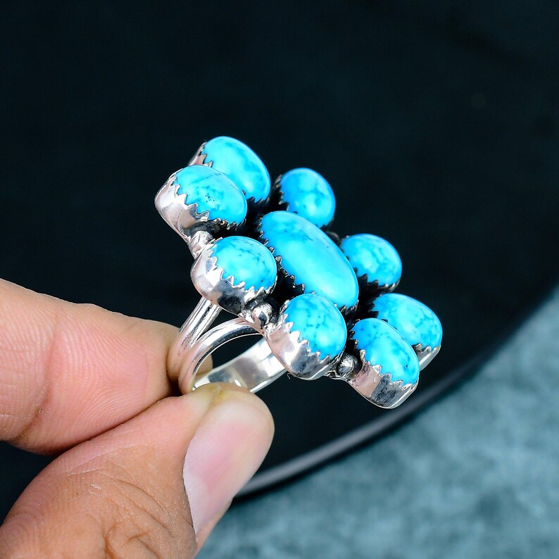 Sleeping Beauty Turquoise 925 Sterling Silver Gemstone Handmade Jewelry ...