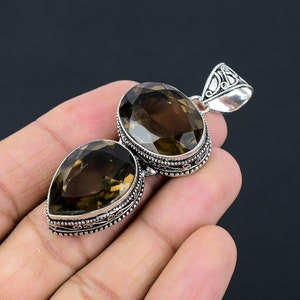 Smoky Topaz | Gemstone Handmade 925 Sterling Silver Jewelry Pendant | Gift Pendant | Smoky Topaz Pendant | Silver Jewelry Pendant Necklace