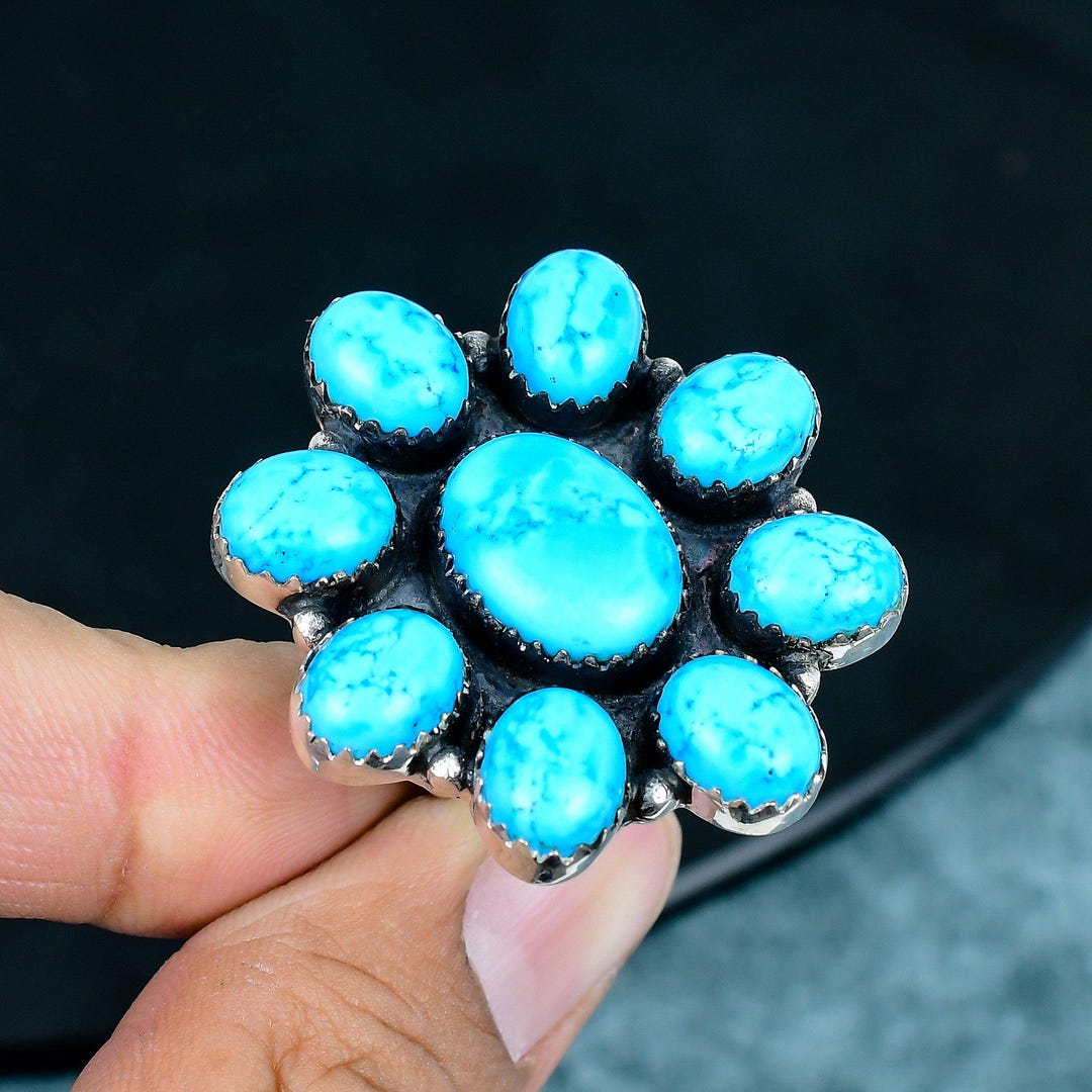 Sleeping Beauty Turquoise 925 Sterling Silver Gemstone Handmade Jewelry ...