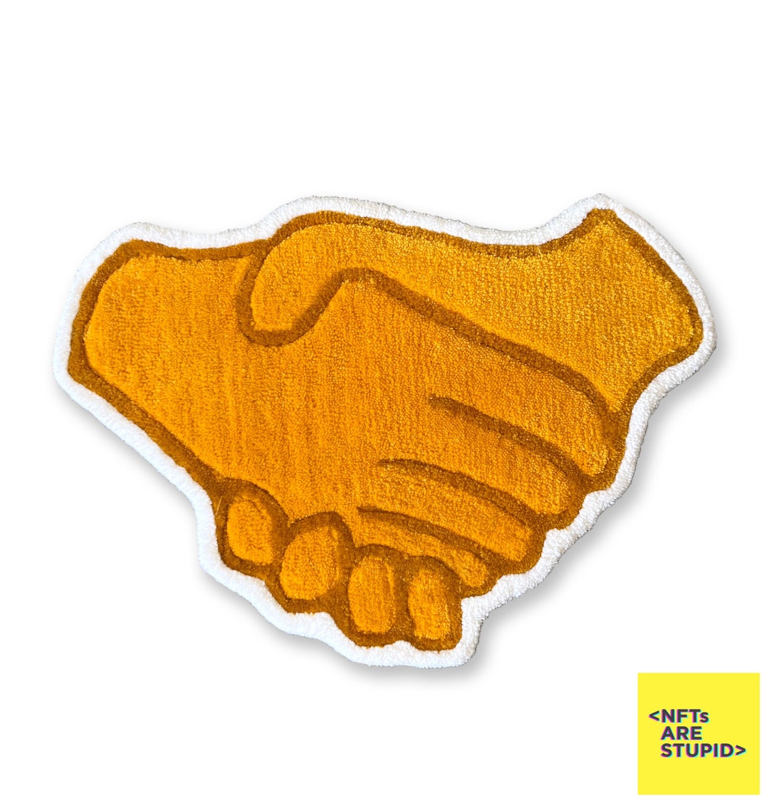 Handshake Emoji Rug Etsy