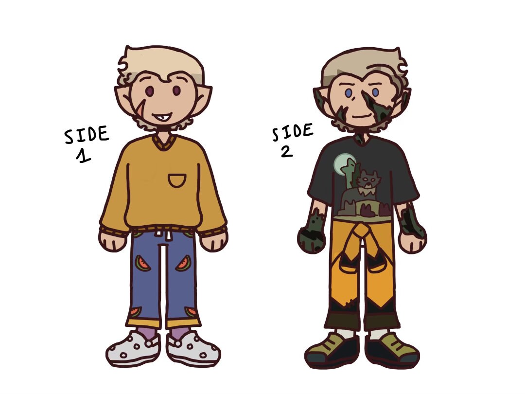 The Owl House Possessed Hunter Two Sided Acrylic Keychain Etsy