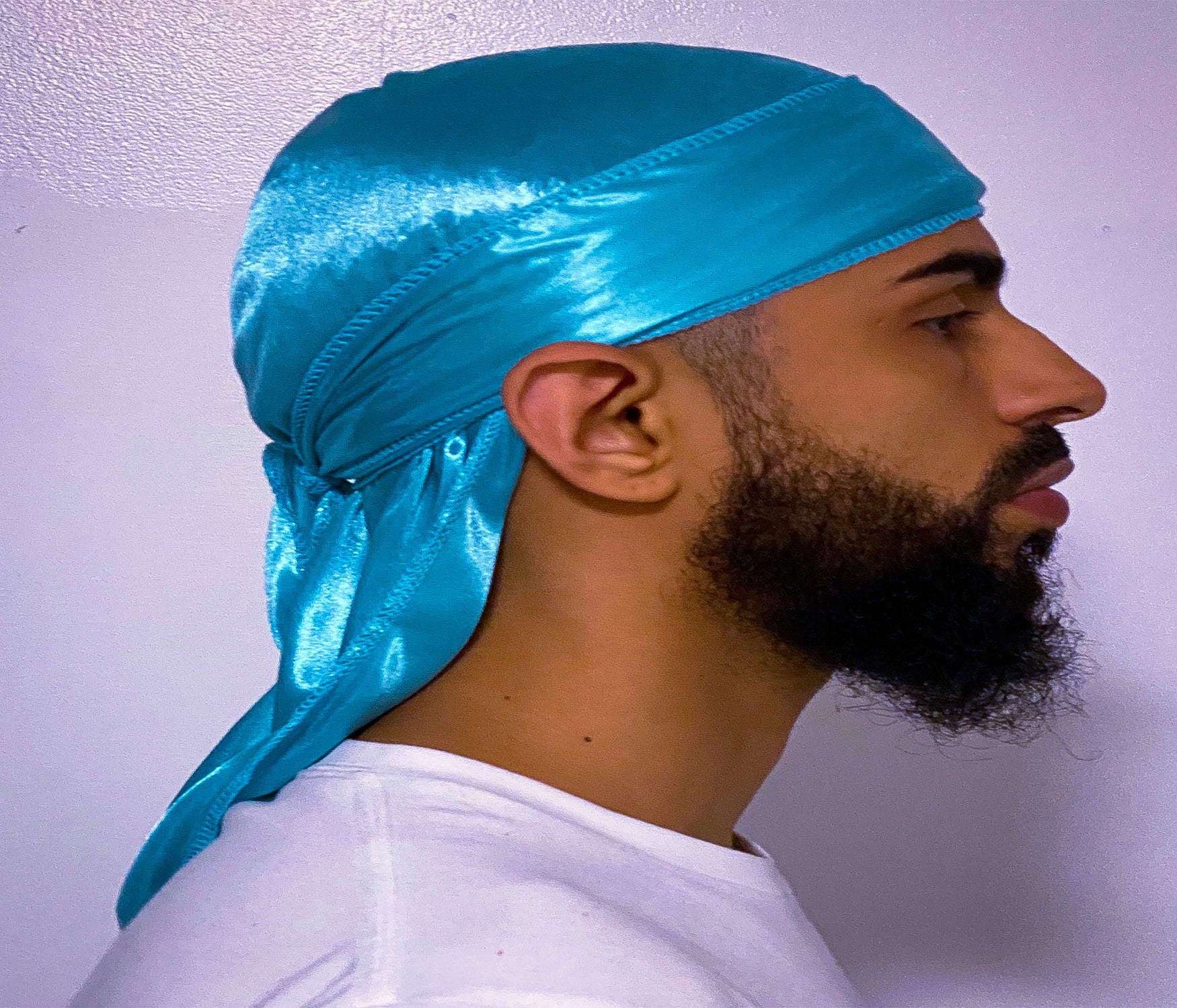 Flex Durag With Crown Patch For 360 Waves metallic