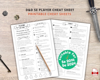DnD 5e Player Cheat Sheet: Beginner's Guide & Reference (PDF Download)