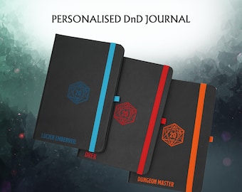 Personalised DnD Journal, Custom Laser-Engraved A5 Campaign Notebook for Players and Dungeon Masters