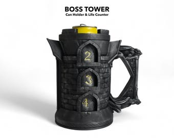 Boss Tower Can Holder: DnD Life Counter, 3D Printed RPG Accessory