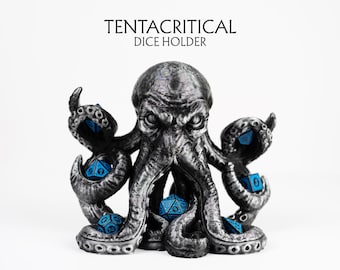 Tentacritical Kraken Dice Holder: 3D Printed Octopus DnD Accessory