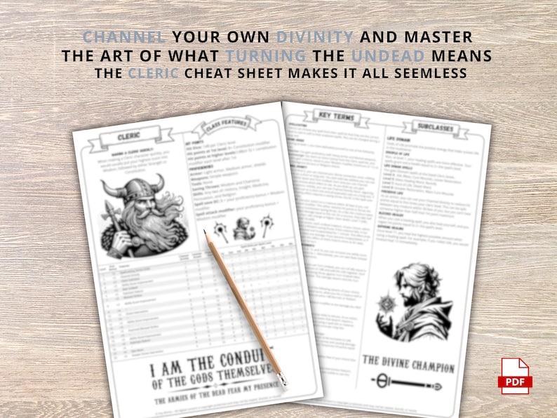 Channel Divinity Actions Cleric Cheat Sheet: Dnd 5.5 Reference Guide (2024) (PDF Download) - Etsy