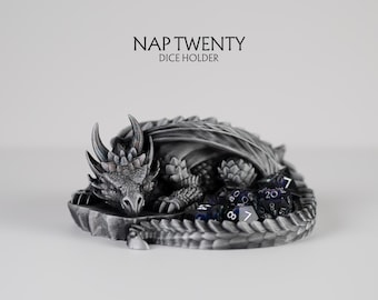 Sleeping Dragon Dice Holder: D&D Tabletop Accessory