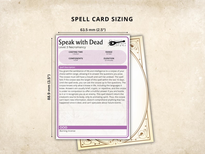 Standard Format Spell Complete Dnd 5e Spell Cards: All Classes, 884 Spells (digital Download ...