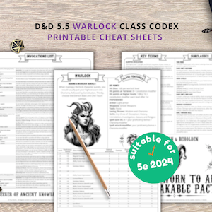 Warlock 5e Cheat Sheet: D&D Class Guide (2024 PDF Download)