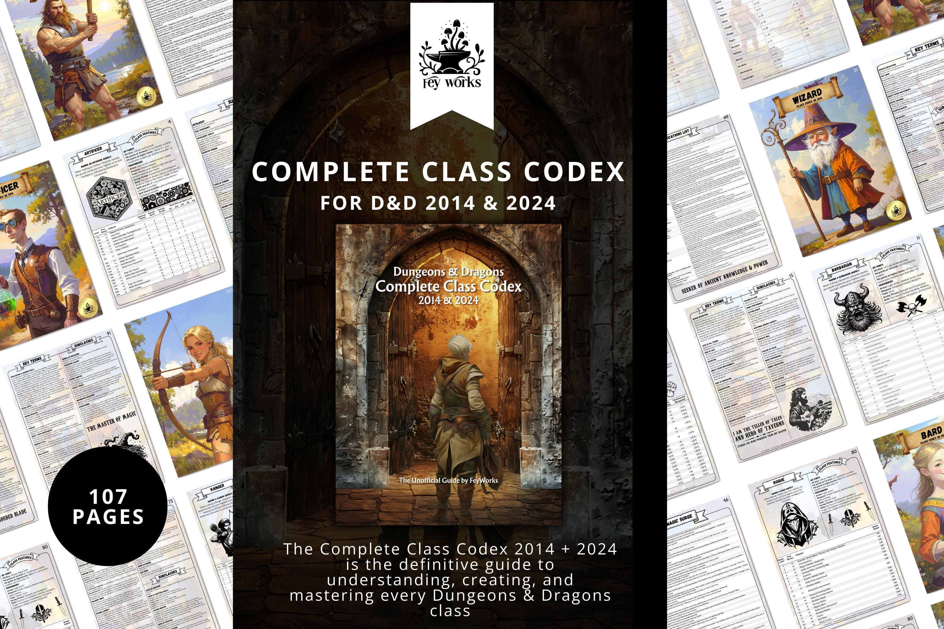 Dnd 5e Class Codex: 2014 & 2024 Dungeons and Dragons Guide (PDF