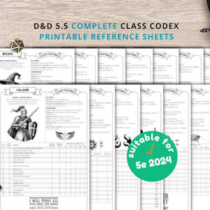 DnD 5e Class Codex: 2024 Edition - Complete Class Guide (PDF Download)